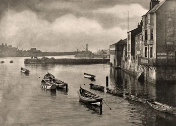 Widok na port, Whitby, North Yorkshire, c1889