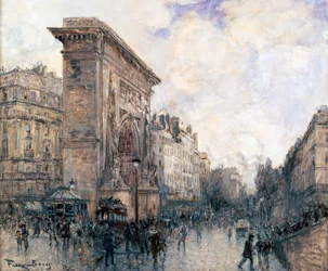 Łuk Triumfalny z Porte St-Denis, Paryż, c1875-1926