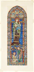 Studium witraży, północna część nawy, katedra w Chartres, Francja