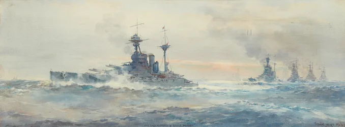 H.M.S. Queen Elizabeth Battle Squadron (akwarela)
