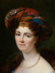 Fragment portretu Josephine Victoire Meslier-Duvey (olej na płótnie)
