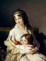 Przypuszczalny portret Madame Boyer Fonfrede i jej syna Henriego (1788-1841). Obraz Francois Andre Vincent (1746-1816) 1796 Nd. 0,96 x 0,79 m²