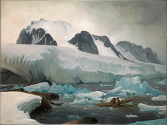 Kajaki eskimoskie, pocałunek, 1842.