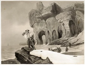 Bear Island z Travels in Scandinavia, Lapland, Spitsbergen and the Feroes, wyd. 1852 (grawerowanie)