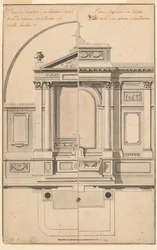 Rysunek, Elewacja ekranu ołtarzowego, ok. 1770 r.