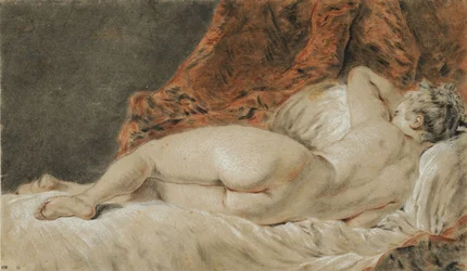 Leżąca kobieta widziana od tyłu, zwana Snem, ok. 1720.