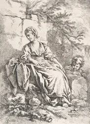 Młoda dziewczyna odpoczywa, 1756.