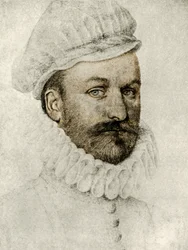 Portret mężczyzny w kryzie i czapce