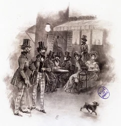 Ilustracja „” Profile of grisette””” nowego należącego do Receuil „”Mimi de Pinson”” autorstwa Alfreda de Musseta