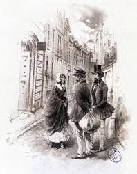 Ilustracja „” Profile of grisette””” nowego należącego do Receuil „”Mimi de Pinson”” autorstwa Alfreda de Musseta