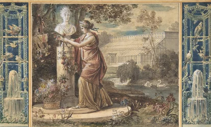 Alegoria cesarzowej Józefiny jako patronki ogrodów w Malmaison, ca. 1805-6.