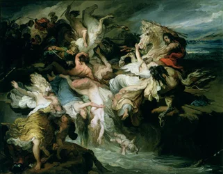 Klęska Teutons and the Cimbri – Gaius Marius (ok.157-86 pne) (olej na papierze na płótnie)