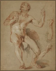 Hercules Seated, studium dla Herkulesa i Omphale