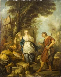 Jakub Spotkanie Racheli przy studni, ok. 1720 r.