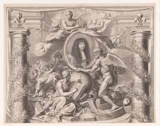 Alegoryczny portret Ludwika XIV (część górna)