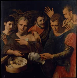 Portret Fransa Florisa i Willema Keya z Tytusem, Kaligulą i Witeliuszem, 1537.