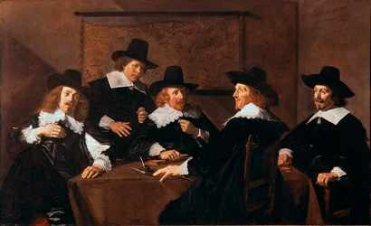 Regenci hospicjum świętej Elżbiety w Haarlemie, obraz Fransa Halsa (ok. 1580-1666), 1641, 252x153 cm, Haarlem, Muzeum Fransa Halsa, Holandia