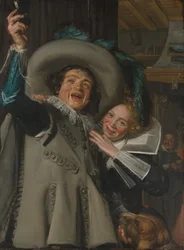 Młody mężczyzna i kobieta w gospodzie, 1623.