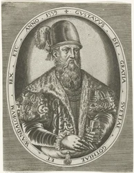 Portret króla Gustawa I Szwecji Portrety królów, królowych, książąt i księżniczek (tytuł serii)