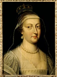 Portret Anny Austriackiej (1601-1666), królowej Francji. Obraz Fransa Pourbusa Le Jeune (Francois (Franz) Porbus