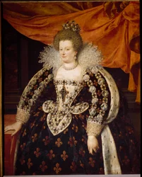 Portret Marii de Medici (1573-1642), żony Henryka IV i matki Ludwika XIII Obraz Fransa Pourbusa Le Jeune (Francois (Franz) Porbus