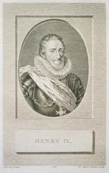 Henri IV (1553-1610), rytowany przez Pierre Alexandre Tardieu (1756-1844), 1783