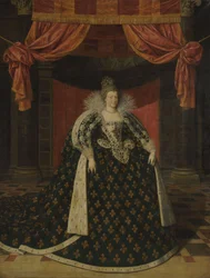 Portret Marii de Médicis (1575-1642), królowej Francji, w szatach państwowych