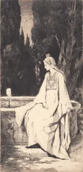 Księżniczka przy fontannie