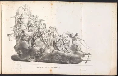 Czwarty pływak w procesji na Saint Rombout, 1825 Czwarty Prael-waegen (tytuł na obiekcie)