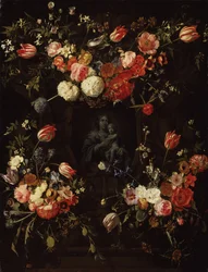Madonna otoczona kwiatami, 1662