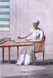 Causto (urzędnik), z „Hindusi czyli opis ich obyczajów, zwyczajów i ceremonii”, wyd. 1808-12 (kolorowa akwaforta)