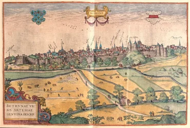 Bethune w Pas de Calais we Francji (grawerowanie
