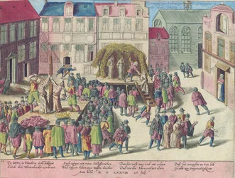 Egzekucja w Brugii przez spalenie trzech zakonników za sodomię, 28 czerwca 1578