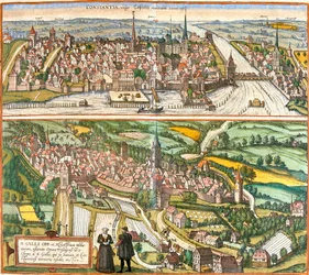 Widoki Konstancji (Contantia), Niemiec i St. Galli (S. Galli), Szwajcarii (akwaforta