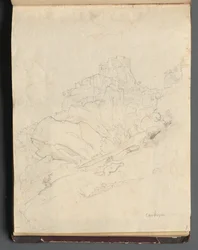 Album z Widokami Rzymu i okolic, Studia krajobrazowe, strona 14a: "Cervera"