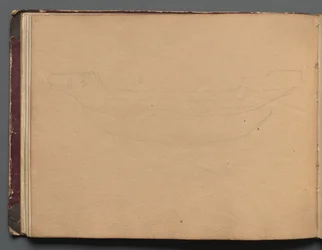 Album z Widokami Rzymu i okolic, Studia krajobrazowe, s. 19b: Szkic łodzi.
