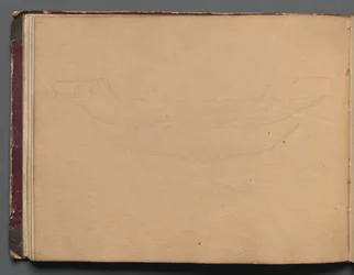 Album z Widokami Rzymu i okolic, Studia krajobrazowe, s. 19b: Szkic łodzi