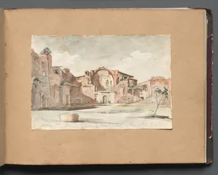 Album z Widokami Rzymu i okolic, Studia krajobrazowe, s. 22a: Terme di Diocleziano, Rzym