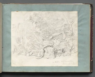Album z Widokami Rzymu i okolic, Studia krajobrazowe, str. 24a: "W willi Walkonsky"
