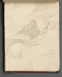 Album z Widokami Rzymu i okolic, Studia krajobrazowe, strona 33a: Cervera.
