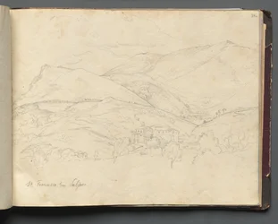 Album z Widokami Rzymu i okolic, Studia krajobrazowe, s. 34a: Św. Franciszek.