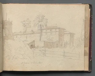 Album z Widokami Rzymu i okolic, Studia krajobrazowe, str. 38a: :St. Giovanni i Paolo....