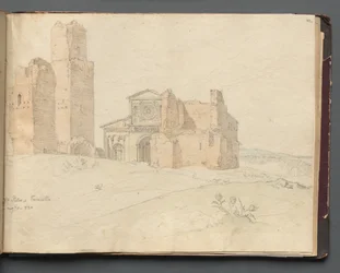 Album z Widokami Rzymu i okolic, Studia krajobrazowe, str. 41a: "Św. Pietro, Toscanella"