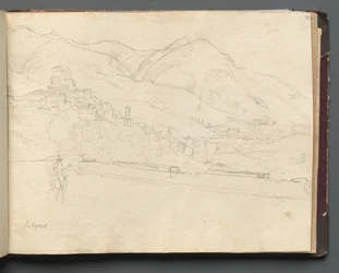 Album z Widokami Rzymu i okolic, Studia krajobrazowe, strona 42a: Krajobraz rzymski.