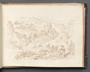 Album z Widokami Rzymu i okolic, Studia krajobrazowe, strona 43a: Krajobraz rzymski
