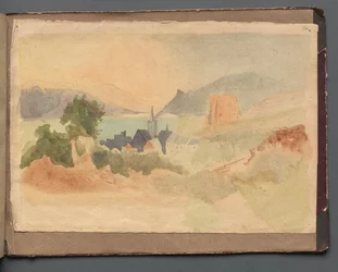 Album z Widokami Rzymu i okolic, Studia krajobrazowe, strona 54a: Krajobraz rzymski