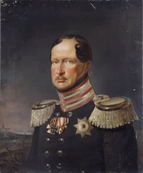 Fryderyk Wilhelm III Pruski - Fryderyk Wilhelm III Pruski (1797-1840), autorstwa Krugera, Franza (1797-1857). Olej na płótnie. Muzeum Narodowe w Sztokholmie