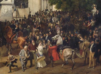 Niemiecki: Parada na Opernplatz w Berlinie w 1822 roku (szczegół) Parada na Opernplatz w Berlinie w 1822 roku (szczegół)
