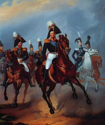 Mikołaj I ze swoimi oficerami, 1835