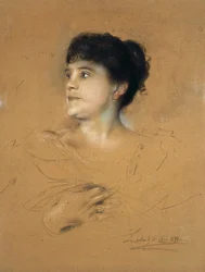 Portret śpiewaczki Marcelli Sembrich, 1858-1935, 1891.